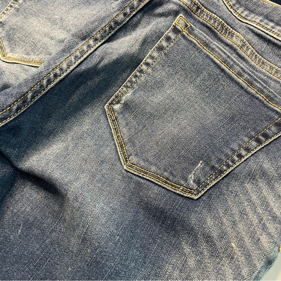 Liz Lange Maternity Medium Ankle Skinny Distressed Blue Jeans PRELOVED - Picture 9 of 12